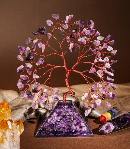 Amethyst Pyramid Base Tree