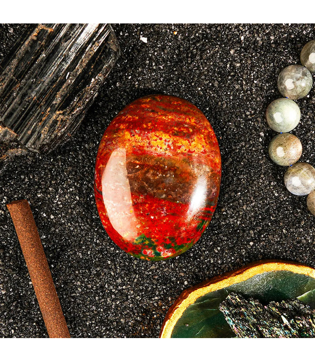 Red Jasper Palm Stone