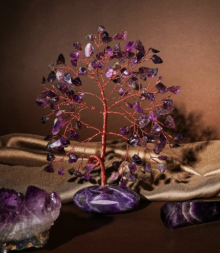 Amethyst Palm Stone Base Tree