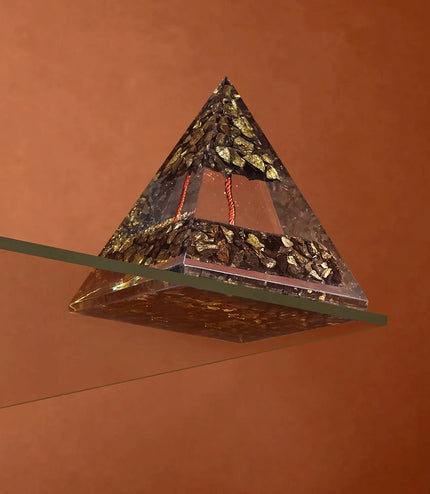 Pyrite Tree of Life Orgonite Pyramid