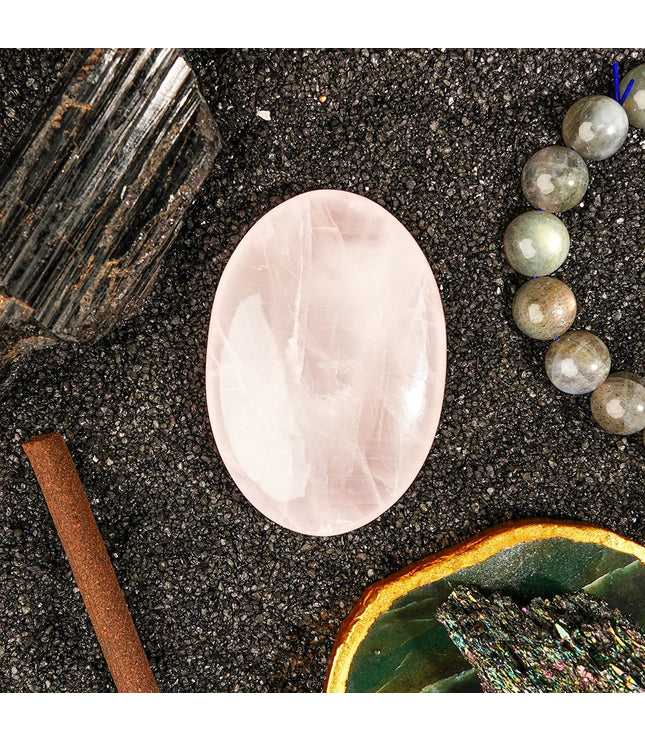 Rose Quartz Palm Stone
