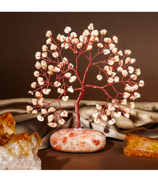 Sun Stone Palm Stone Base Tree