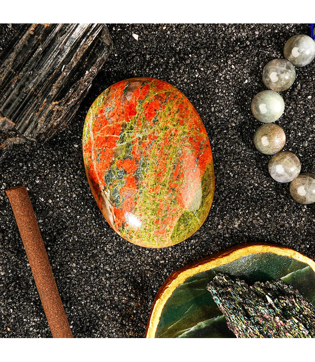 Unakite Palm Stone
