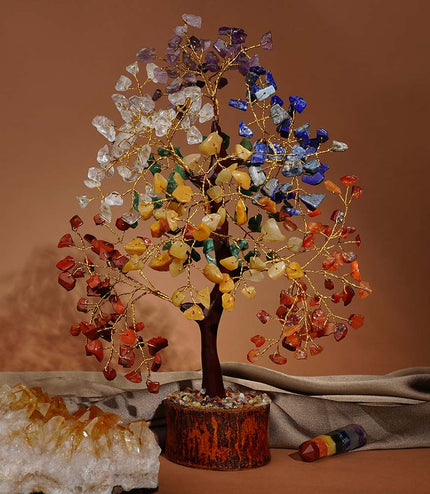 7 Chakra Wooden Base Tree