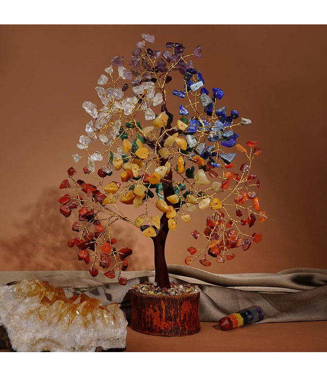7 Chakra Wooden Base Tree