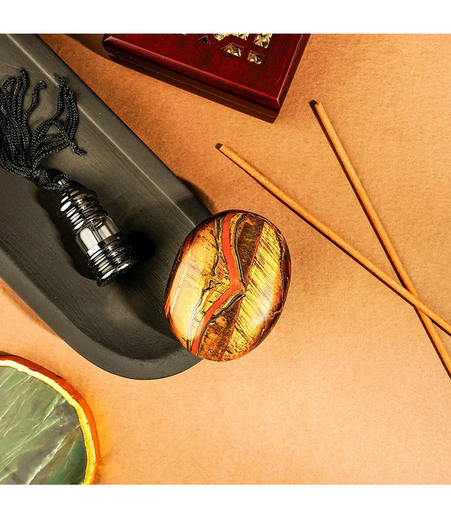 Tiger Eye Palm Stone