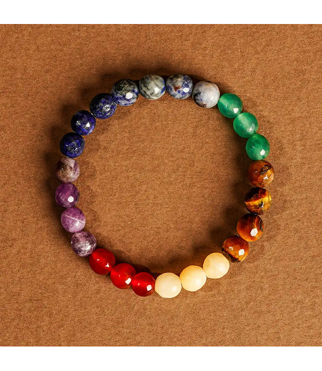 7 Chakra Bracelet Diamond Cut