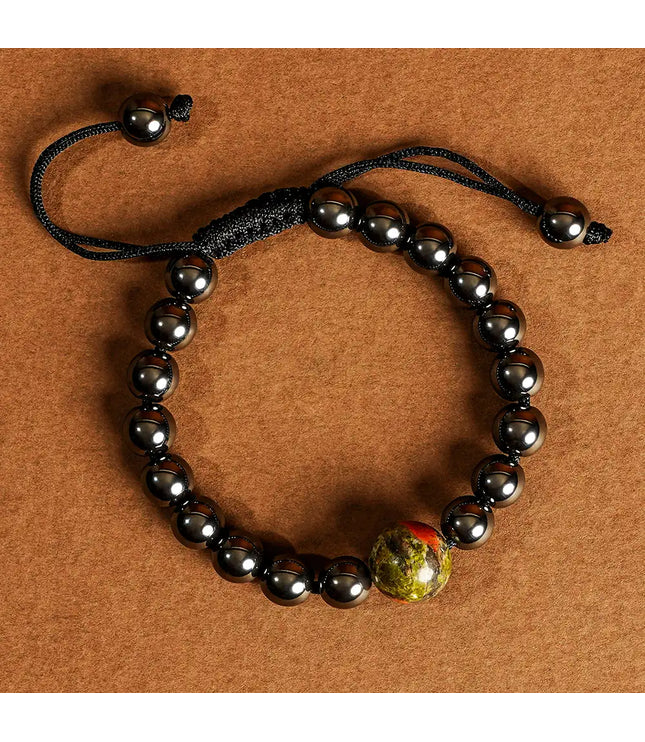 Hematite & Unakite Bracelet