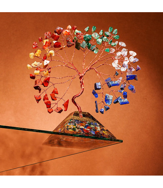 7 Chakra Pyramid Base Tree