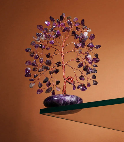 Amethyst Palm Stone Base Tree