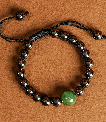 Hematite Bracelet with Green Aventurine