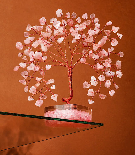 Rose Quartz Heart Orgone Base Tree