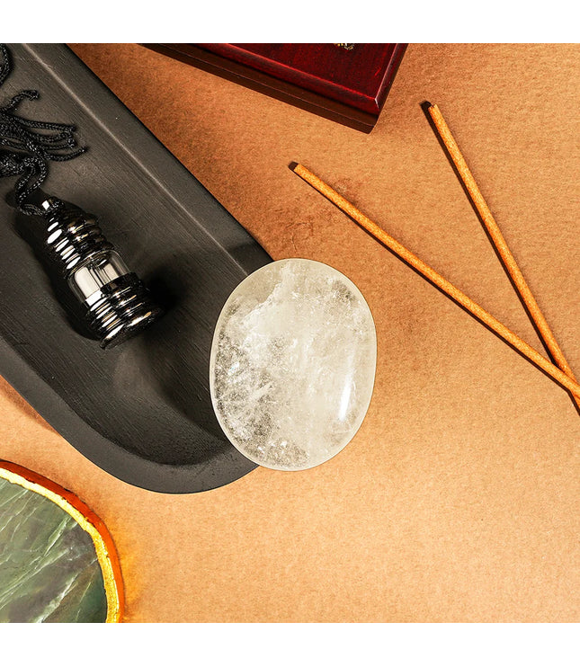 Clear Quartz Palm Stone