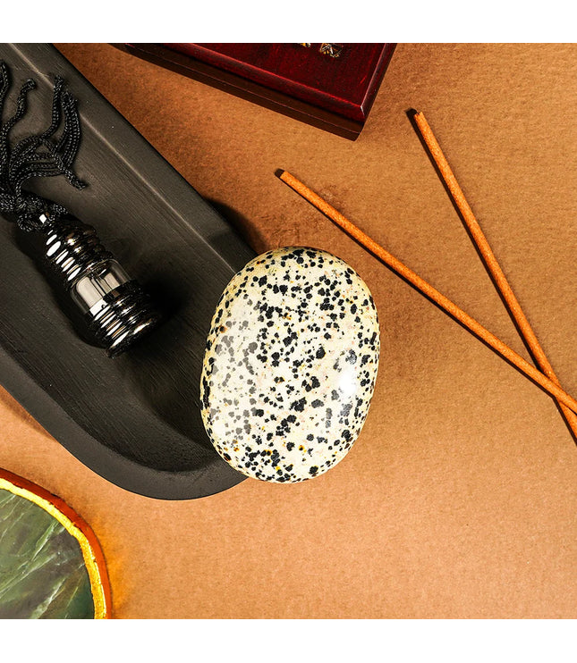 Dalmatian Jasper Palm Stone