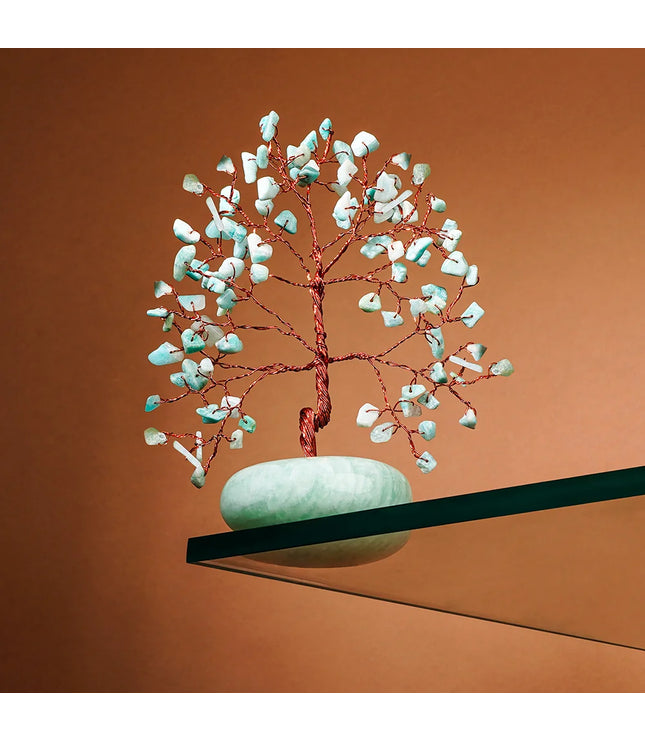 Amazonite Palm Stone Base Tree