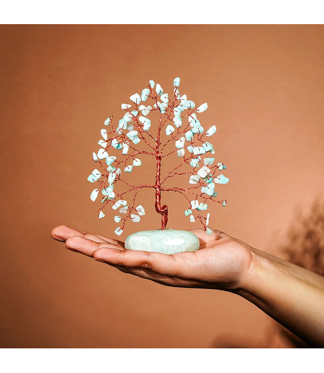 Amazonite Palm Stone Base Tree
