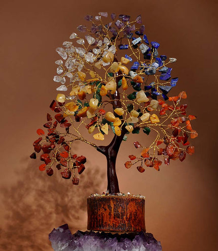 7 Chakra Wooden Base Tree