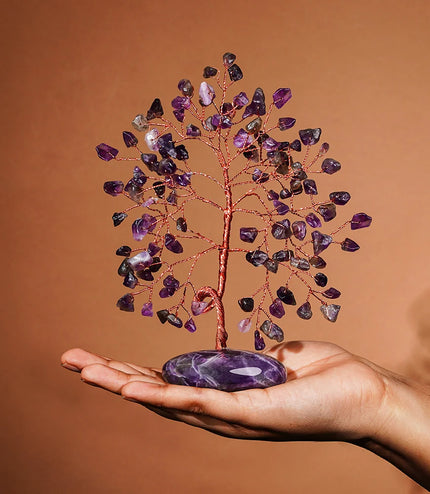 Amethyst Palm Stone Base Tree