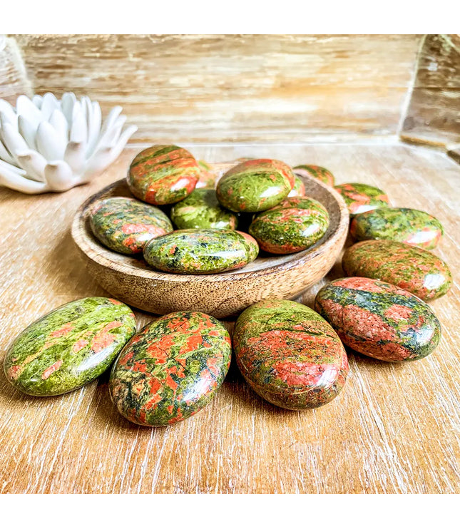 Unakite Palm Stone