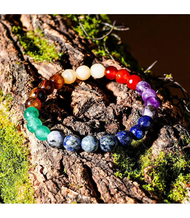 7 Chakra Bracelet Diamond Cut