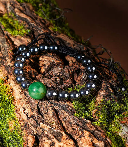 Hematite Bracelet with Green Aventurine