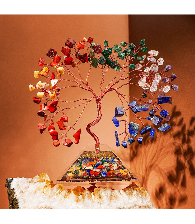 7 Chakra Pyramid Base Tree