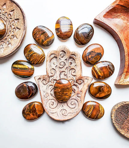 Tiger Eye Palm Stone