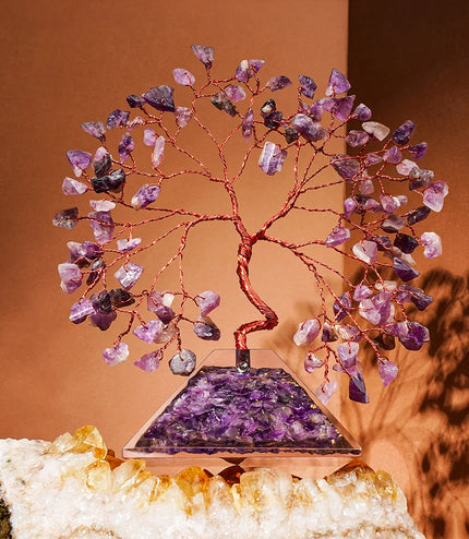 Amethyst Pyramid Base Tree