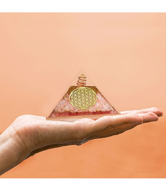 Rose Quartz Orgonite Pyramid
