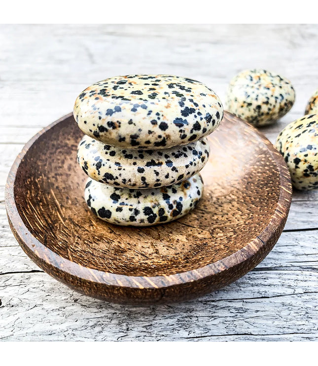 Dalmatian Jasper Palm Stone