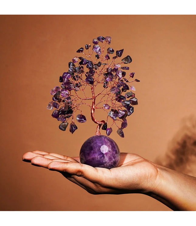 Amethyst Crystal Ball Base Tree