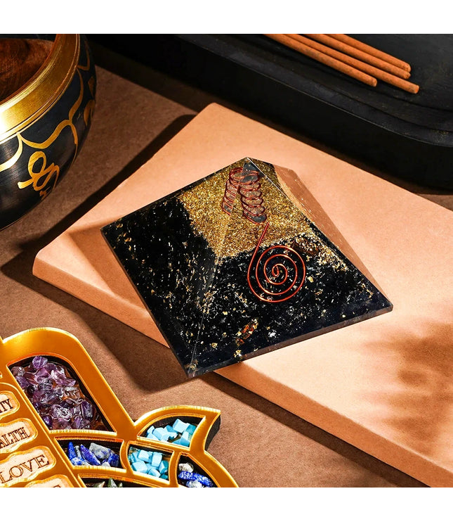 Black Tourmaline Orgonite Pyramid