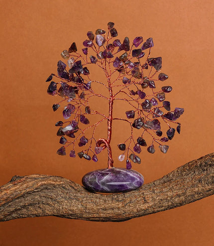 Amethyst Palm Stone Base Tree