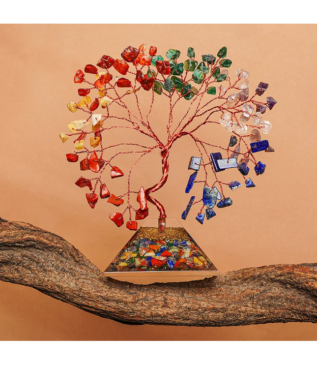 7 Chakra Pyramid Base Tree