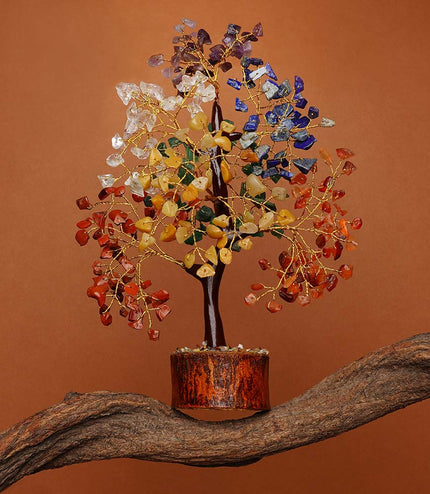 7 Chakra Wooden Base Tree