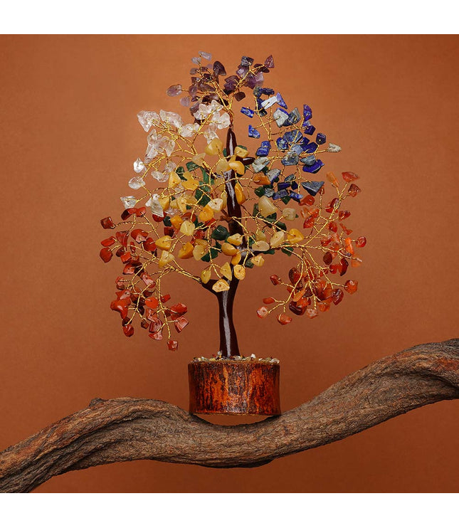 7 Chakra Wooden Base Tree