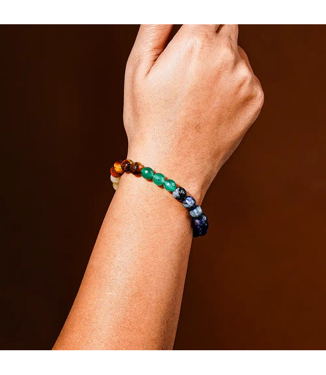 7 Chakra Bracelet Diamond Cut
