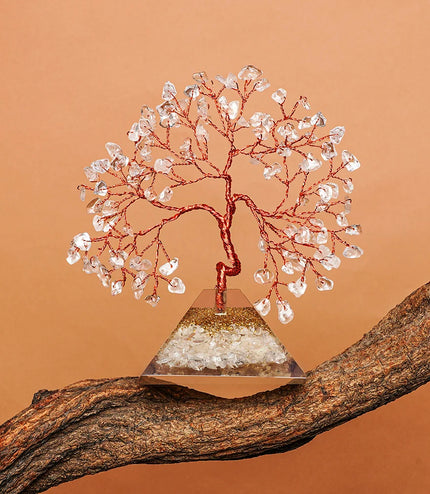 Clear Quartz Pyramid Base Tree