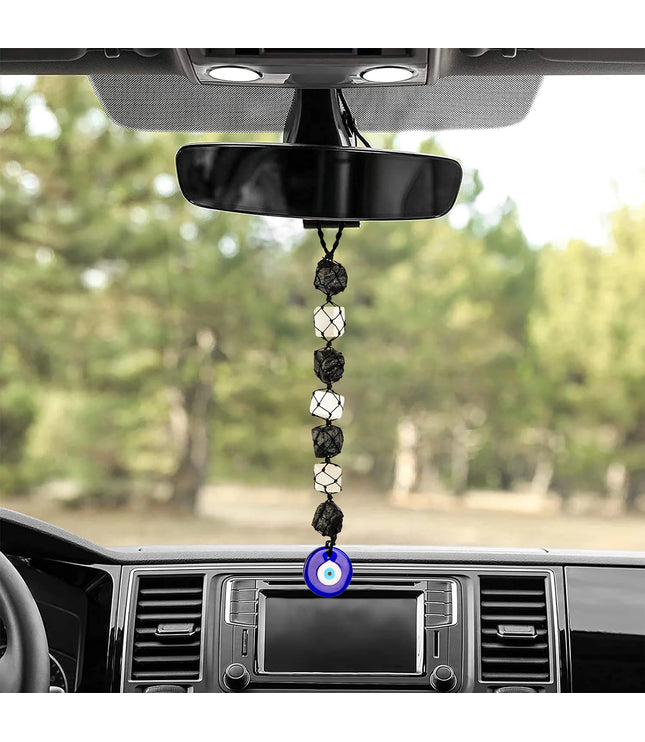 Clear Quartz, Black Tourmaline & Evil Eye Hangings