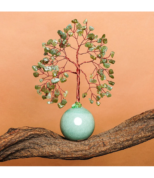 Green Aventurine Crystal Ball Base Tree