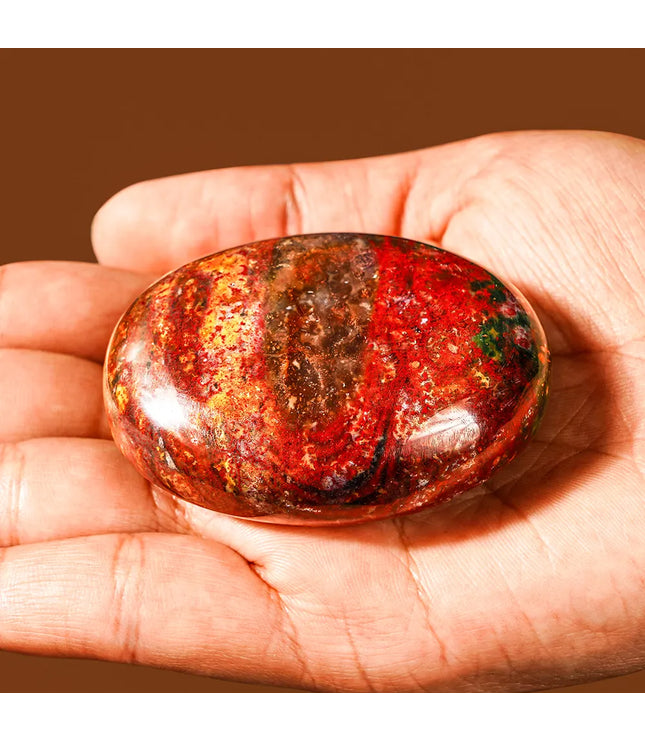 Red Jasper Palm Stone