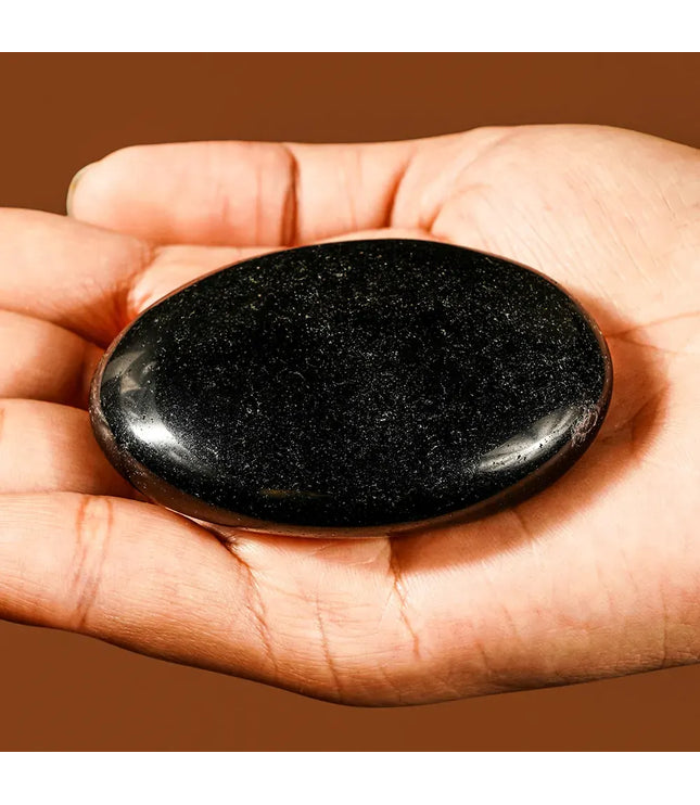 Black Obsidian Palm Stone