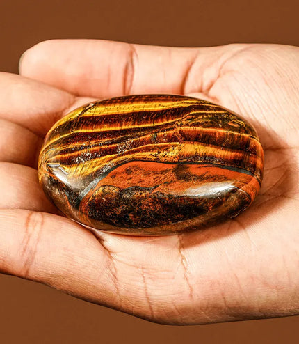 Tiger Eye Palm Stone