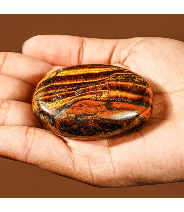 Tiger Eye Palm Stone
