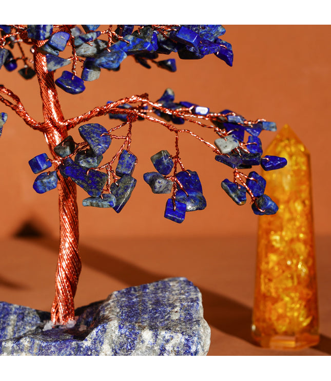 Lapis Lazuli Stone Base Tree